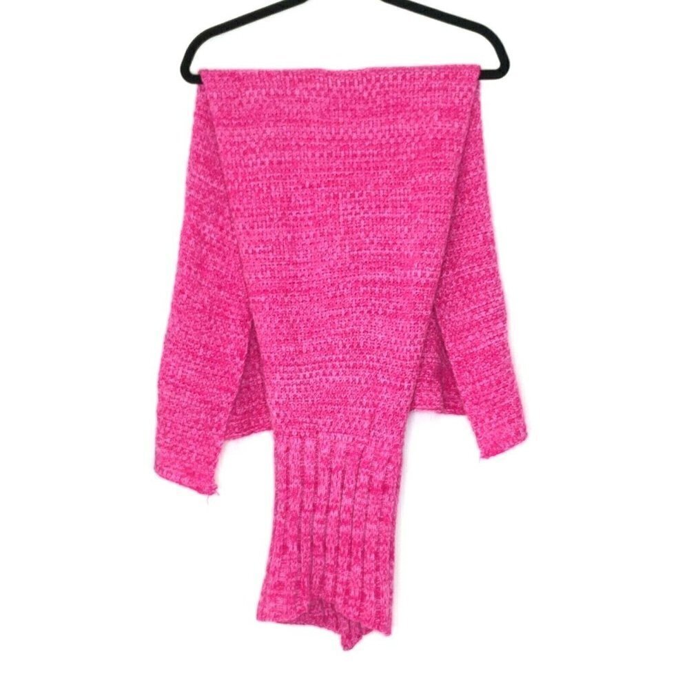 Children's Mermaid Tail Blanket Knitted Mermaid Throw Blanket Bright Pink
